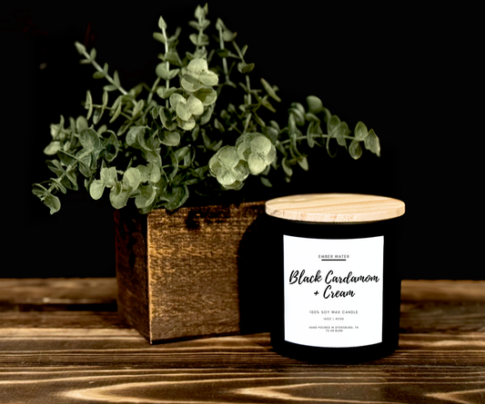 Black Cardamom + Cream 16 oz 100% Soy Candle