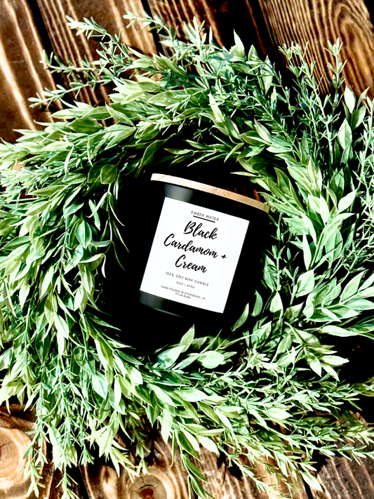 Black Cardamom + Cream 16 oz 100% Soy Candle