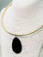 Black Teardrop Pendant Collar (black)