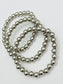 3-Strand Bead Bracelet Set (silver)